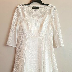 CATHERINE MALENDRINO embroidered dress w/slip